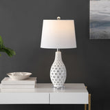 SAFAVIEH Lighting Nedka 25-inch Ceramic Table Lamp - 12" x 12" x 25" - 12Wx12Dx25H