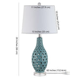 SAFAVIEH Lighting Nedka 25-inch Ceramic Table Lamp - 12" x 12" x 25" - 12Wx12Dx25H