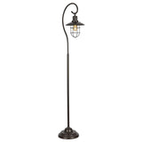 SAFAVIEH Lighting Nedra 68-inch Iron Floor Lamp - 13.5" x 11" x 68" - Black - 14Wx11Dx68H