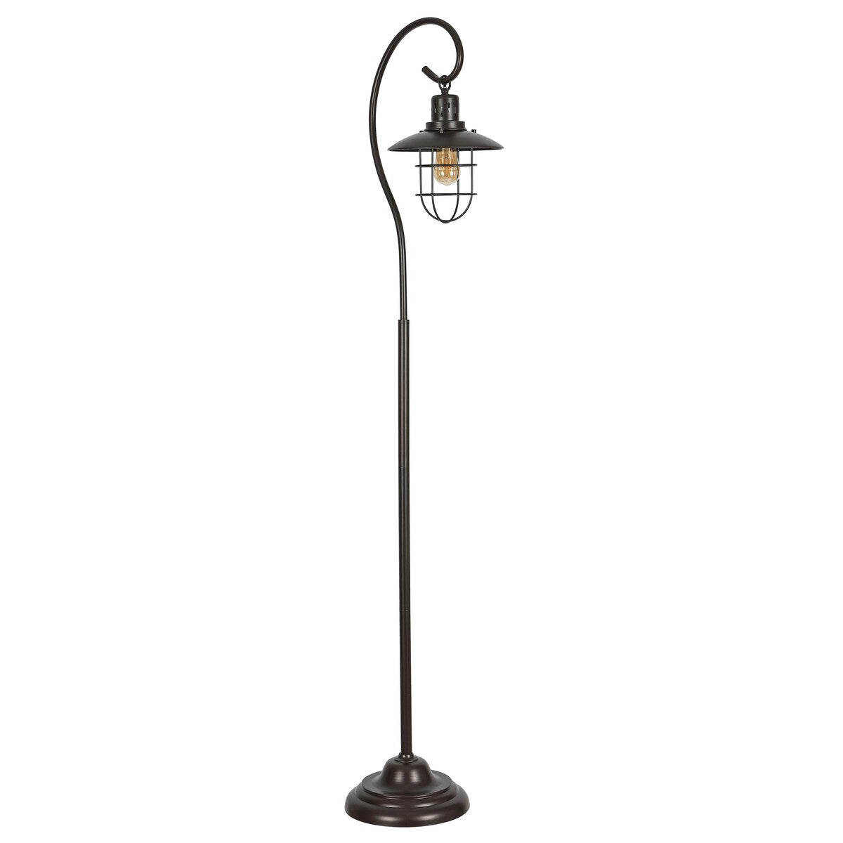 SAFAVIEH Lighting Nedra 68-inch Iron Floor Lamp - 13.5" x 11" x 68" - Black - 14Wx11Dx68H