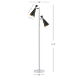 SAFAVIEH Lighting Neola 60-inch Led Floor Lamp - 20" x 10" x 61.5" - Chrome - 20Wx10Dx62H