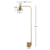 SAFAVIEH Lighting Nette 58-inch Gold Led Floor Lamp - 20.5" x 8" x 57.5" - Brass Gold - 21Wx8Dx58H