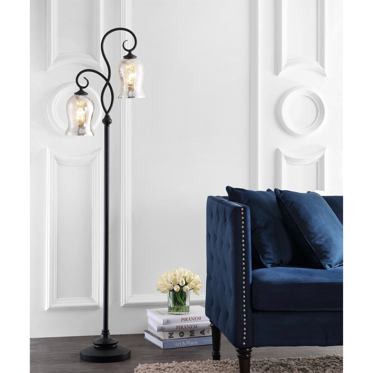 SAFAVIEH Lighting Nevzeta 64-inch Black Led Floor Lamp - 16" x 9.8" x 63.5" - 16Wx10Dx64H