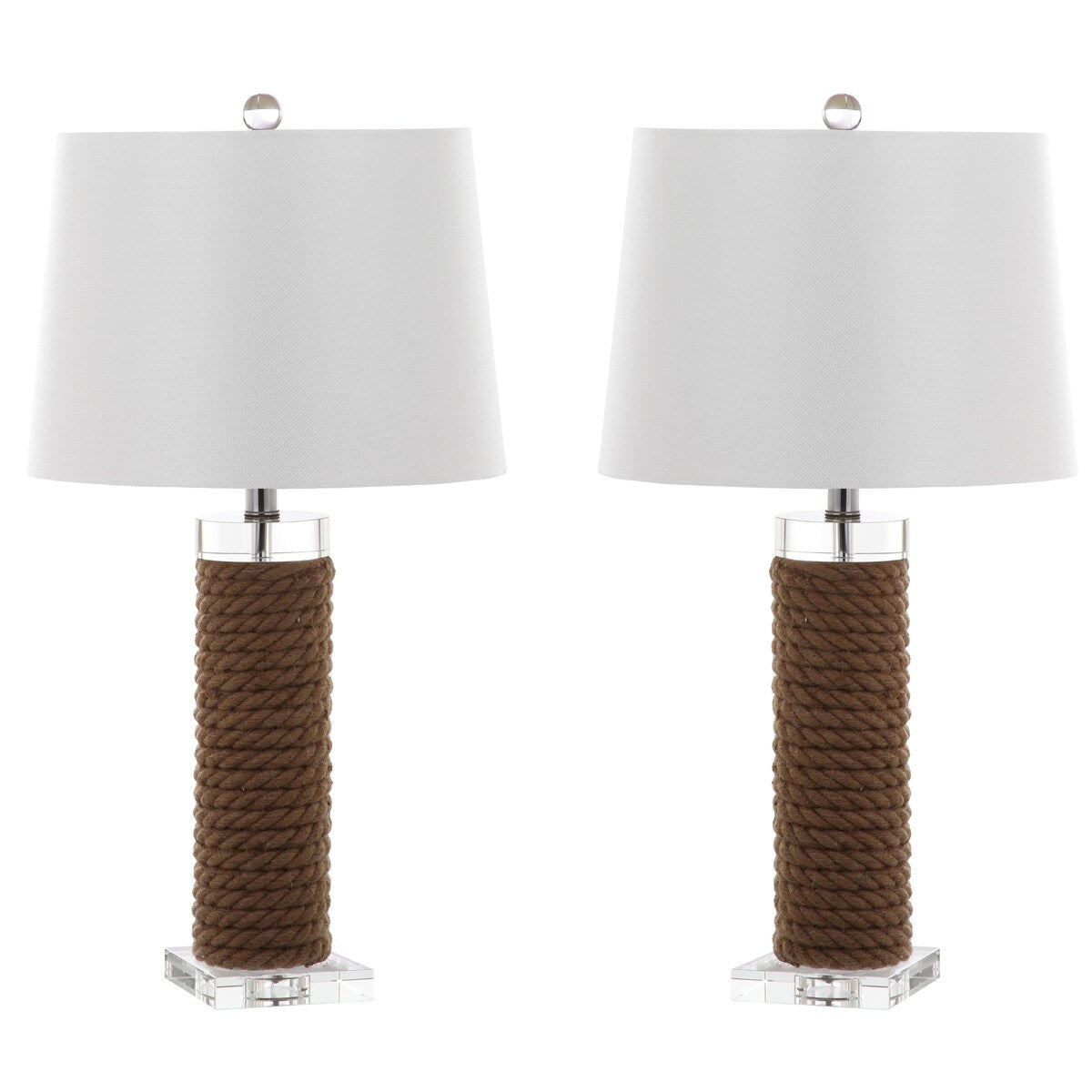 SAFAVIEH Lighting Nichol 26.5-inch Rope Table Lamp (Set of 2) - 14"x14"x26.5" - 14Wx14Dx27H