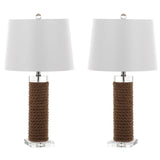 SAFAVIEH Lighting Nichol 26.5-inch Rope Table Lamp (Set of 2) - 14"x14"x26.5" - 14Wx14Dx27H