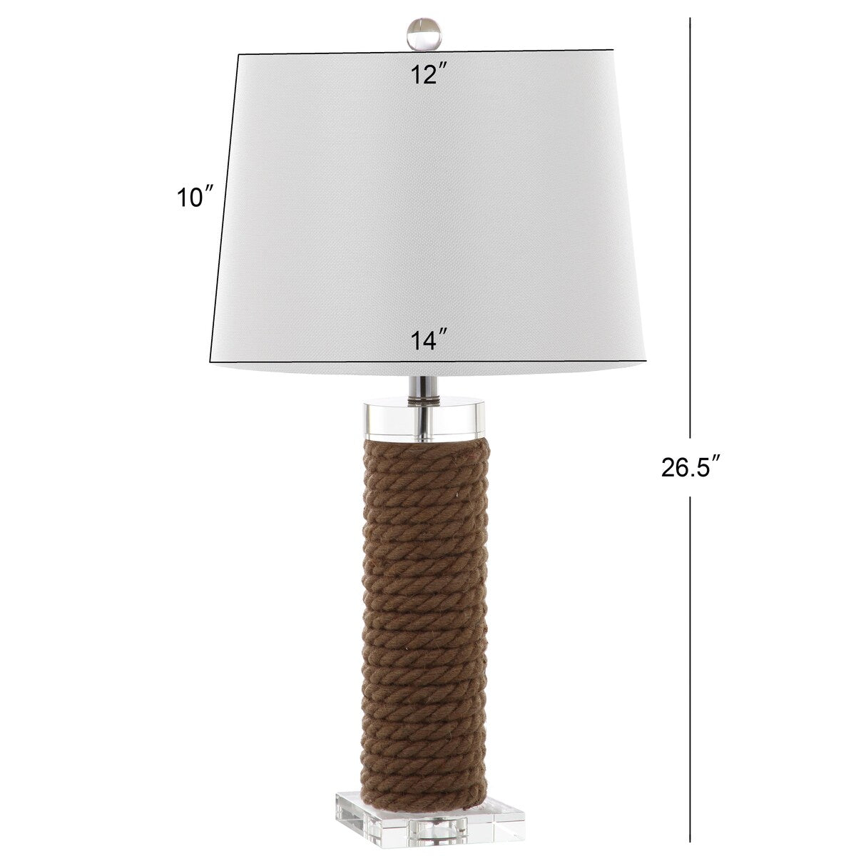 SAFAVIEH Lighting Nichol 26.5-inch Rope Table Lamp (Set of 2) - 14"x14"x26.5" - 14Wx14Dx27H