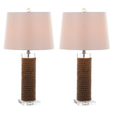 SAFAVIEH Lighting Nichol 26.5-inch Rope Table Lamp (Set of 2) - 14"x14"x26.5" - 14Wx14Dx27H