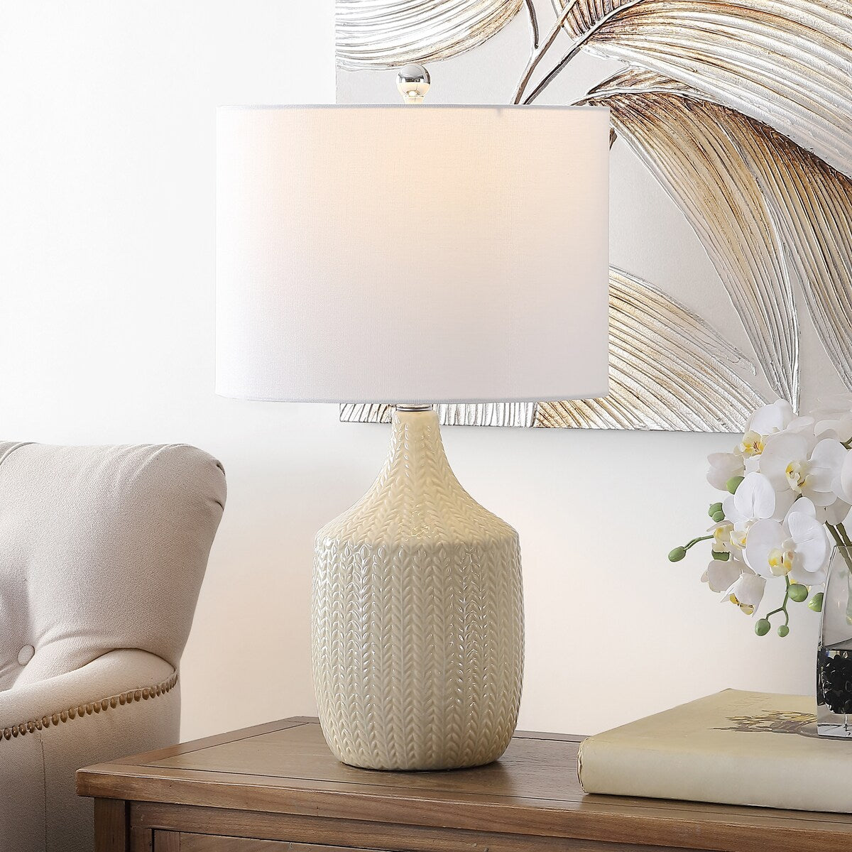 SAFAVIEH Lighting Nico 25-inch LED Table Lamp - 14" W x 14" L x 25" H - 14Wx14Dx25H