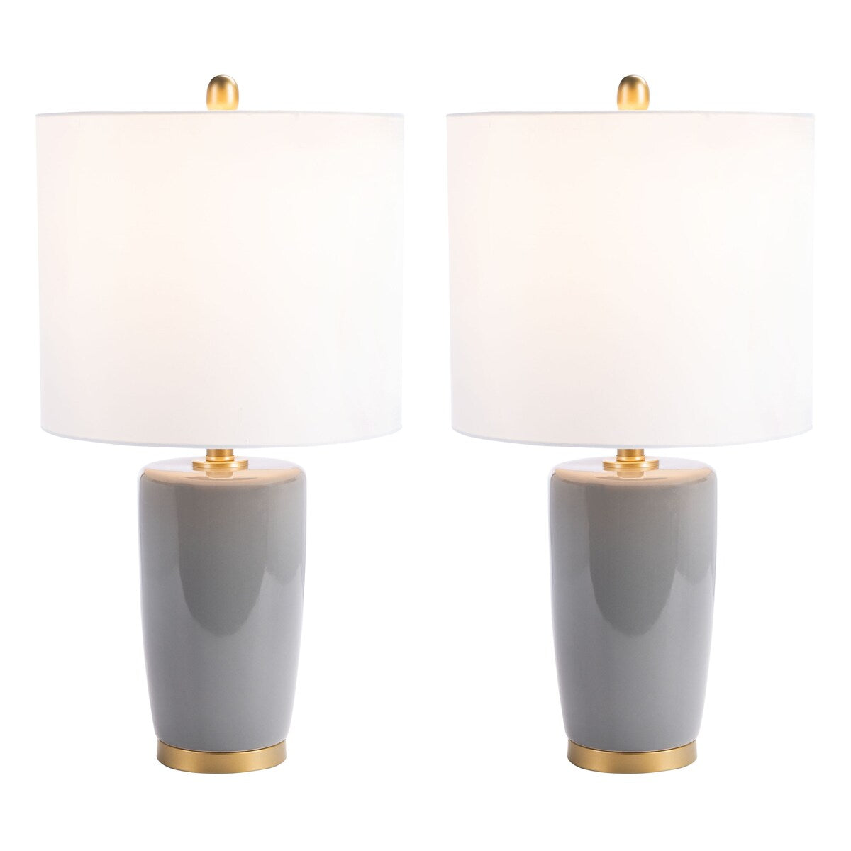 SAFAVIEH Lighting Nieves 25-inch Ceramic LED Table Lamp (Set of 2) - 13" W x 13" L x 25.25" H - 13Wx13Dx25H