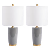 SAFAVIEH Lighting Nieves 25-inch Ceramic LED Table Lamp (Set of 2) - 13" W x 13" L x 25.25" H - 13Wx13Dx25H