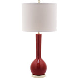 SAFAVIEH Lighting Nikia 31-inch Marine Blue Long Neck Ceramic Table Lamp - 14"x14"x30.5" - 14Wx14Dx31H