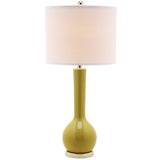 SAFAVIEH Lighting Nikia 31-inch Marine Blue Long Neck Ceramic Table Lamp - 14"x14"x30.5" - 14Wx14Dx31H