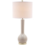 SAFAVIEH Lighting Nikia 31-inch Marine Blue Long Neck Ceramic Table Lamp - 14"x14"x30.5" - 14Wx14Dx31H