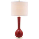 SAFAVIEH Lighting Nikia 31-inch Marine Blue Long Neck Ceramic Table Lamp - 14"x14"x30.5" - 14Wx14Dx31H