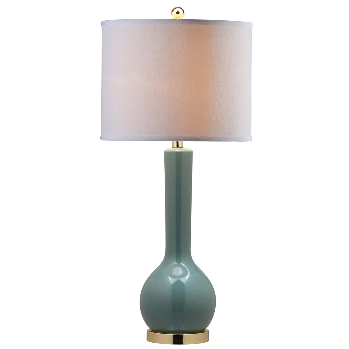 SAFAVIEH Lighting Nikia 31-inch Marine Blue Long Neck Ceramic Table Lamp - 14"x14"x30.5" - 14Wx14Dx31H