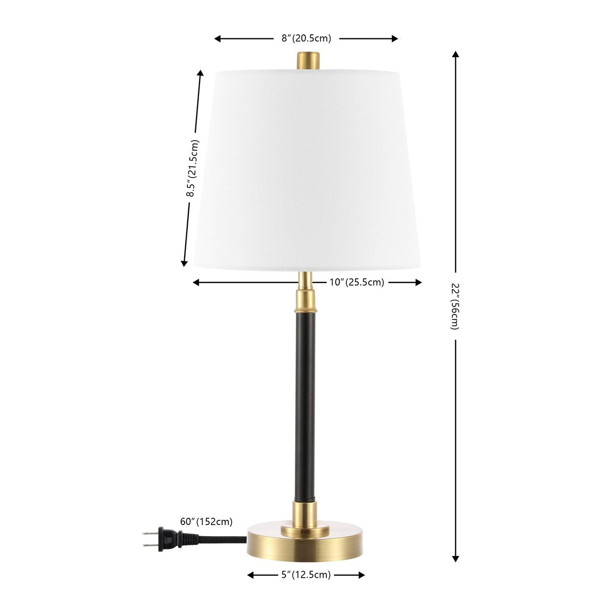 SAFAVIEH Lighting Nilla 22 Inch Table Lamp - 10" x 10" x 22" - 10Wx10Dx22H