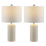 SAFAVIEH Lighting Ombline 24-inch Ceramic Table Lamp (Set of 2) - 13Wx13Dx24H