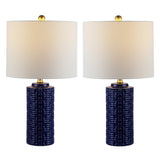 SAFAVIEH Lighting Ombline 24-inch Ceramic Table Lamp (Set of 2) - 13Wx13Dx24H