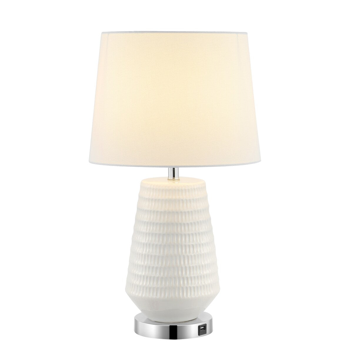 SAFAVIEH Lighting Onelia 18-inch LED Table Lamp - 12" W x 12" D x 21" H