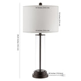 SAFAVIEH Lighting Onica 26-inch Glass Table Lamp - 14" x 14" x 26" - 14Wx14Dx29H