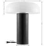 SAFAVIEH Lighting Oonagh 15-inch Dome Top Mushroom Table Lamp (LED Bulb Included) - 12.5 In. W x 12.5 In. D x 15 In. H