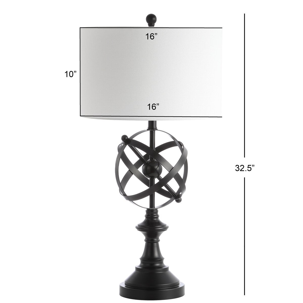 SAFAVIEH Lighting Orvokki 33-inch Iron LED Table Lamp (Set of 2) - 16"x16"x33" - 16Wx16Dx33H