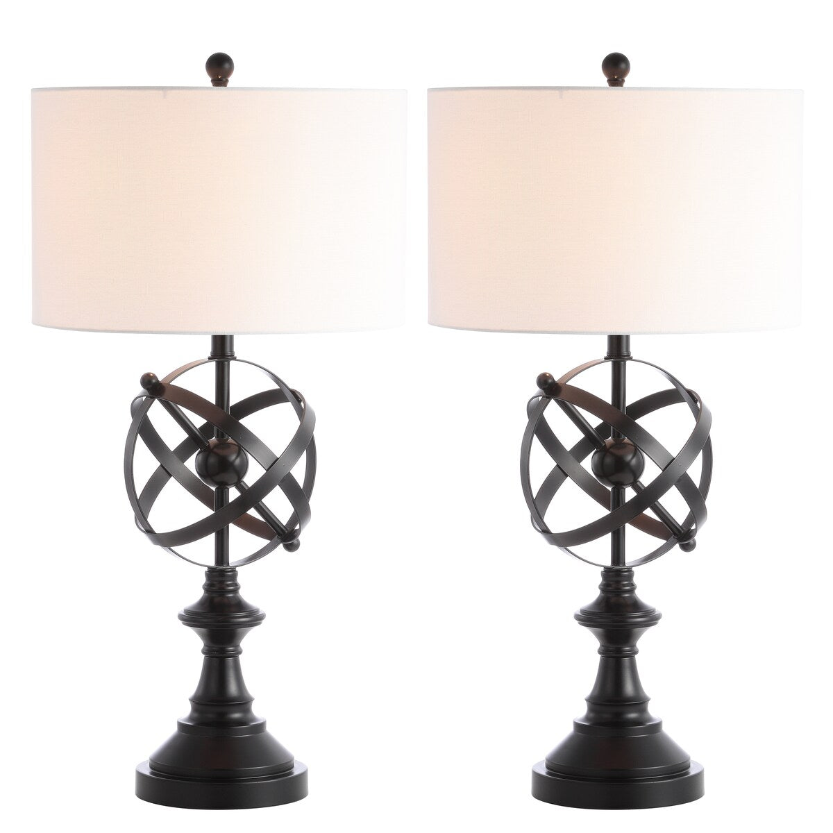 SAFAVIEH Lighting Orvokki 33-inch Iron LED Table Lamp (Set of 2) - 16"x16"x33" - 16Wx16Dx33H