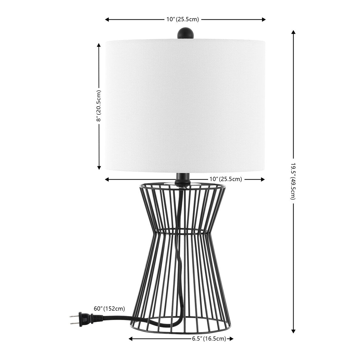 SAFAVIEH Lighting Pacific 19.5 Inch Table Lamp - 10" x 10" x 19" - 10Wx10Dx19H