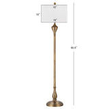 SAFAVIEH Lighting Petrina 61-inch Gold Floor Lamp - 15"x15"x60.5" - 15Wx15Dx61H