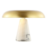 SAFAVIEH Lighting Pierrine Modern Dome Mushroom 10-inch Table Lamp (LED Bulb Included) - 14.25 In. W x 14.3 In. D x 10 In. H