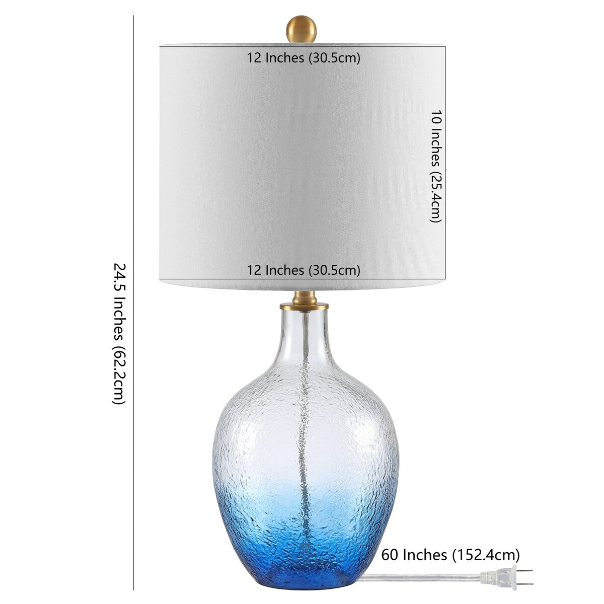 SAFAVIEH Lighting Rachele 23.75-inch Table Lamp - 12" x 12" x 23.8" - 12Wx12Dx24H