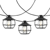 SAFAVIEH Lighting Rajshri 10 Ft LED Outdoor String Lights - Black - 120Wx3Dx3H