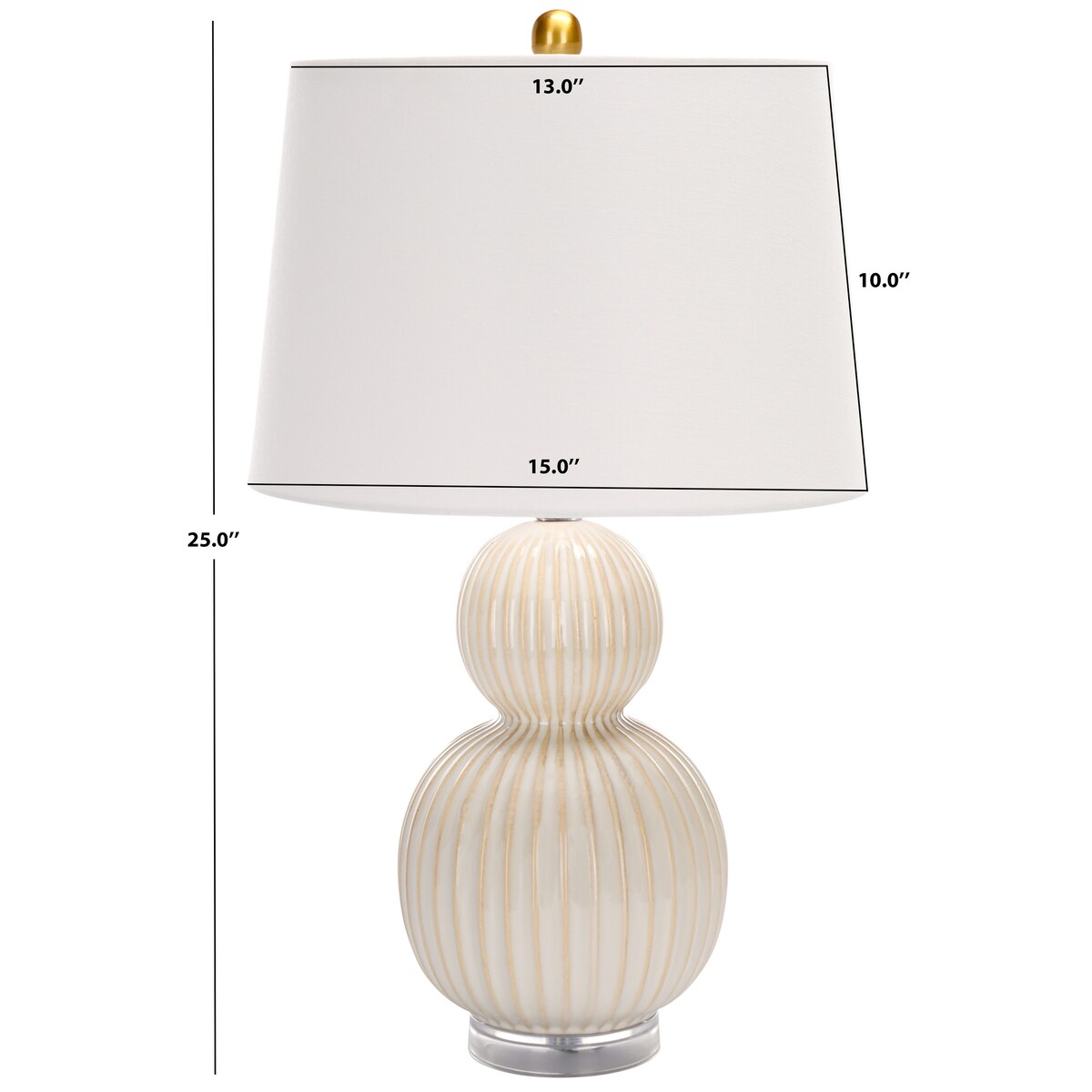 SAFAVIEH Lighting Ranjeeta 25" Table Lamp - 15" W x 15" D x 25" H - 15Wx15Dx25H