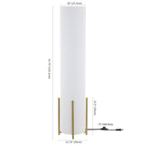 SAFAVIEH Lighting Refika 52-inch Floor Lamp - 12" W x 12" D x 52" H - Gold Base - 12Wx12Dx52H