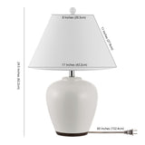 SAFAVIEH Lighting Refiqe 25-inch LED Table Lamp - 17" W x 17" L x 24.5" H - 17Wx17Dx25H