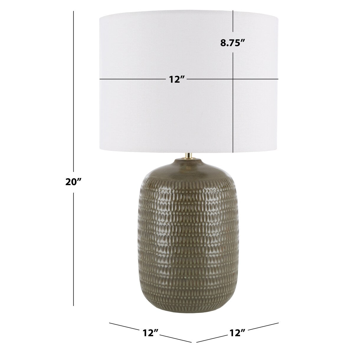 SAFAVIEH Lighting Reini 20-inch Table Lamp - 12 In. W x 12 In. D x 20 In. H - 12Wx12Dx20H