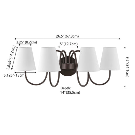 SAFAVIEH Lighting Rhea 4 Light 27-inch Wall Sconce - 27Wx14Dx10H