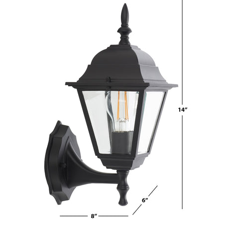 SAFAVIEH Lighting Rhion 8-inch Outdoor Wall Sconce [SET of 2] - 8Wx6Dx14H