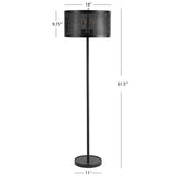 SAFAVIEH Lighting Rosabelle 62" Floor Lamp - Black - 18Wx18Dx62H