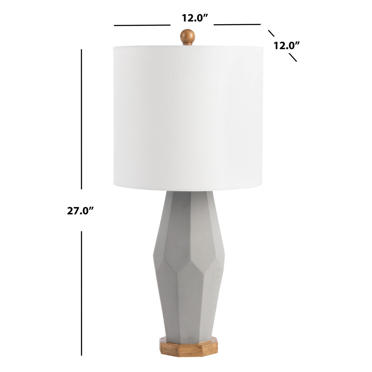 SAFAVIEH Lighting Rouba 27-inch Ceramic LED Table Lamp (Set of 2) - 12" W x 12" L x 27" H - 12Wx12Dx27H