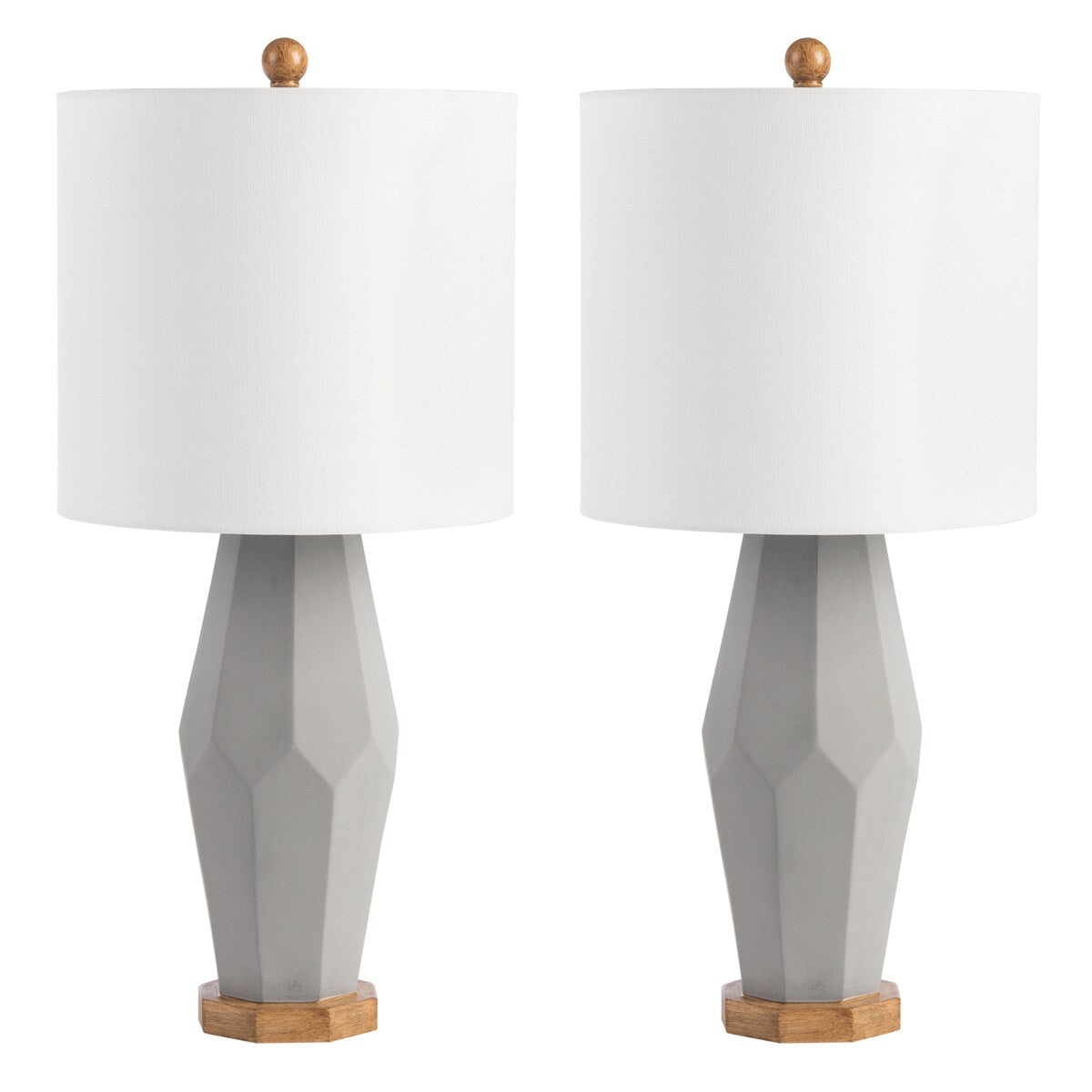 SAFAVIEH Lighting Rouba 27-inch Ceramic LED Table Lamp (Set of 2) - 12" W x 12" L x 27" H - 12Wx12Dx27H