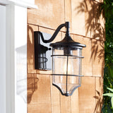 SAFAVIEH Lighting Rueda 9-inch Outdoor Wall Sconce [SET of 2] - 9Wx6Dx13H