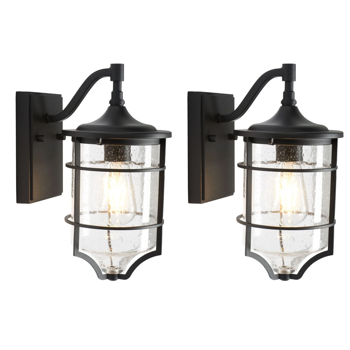 SAFAVIEH Lighting Rueda 9-inch Outdoor Wall Sconce [SET of 2] - 9Wx6Dx13H