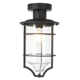 SAFAVIEH Lighting Sabire 8" Rustic Outdoor Flush Mount - 8" W x 8" D x 15" H - 8Wx8Dx15H