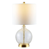 SAFAVIEH Lighting Sanela 22-inch Glass Table Lamp - 11" x 11" x 22" - 12Wx12Dx23H