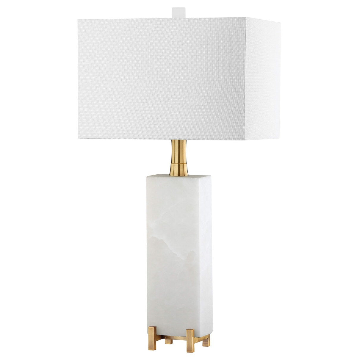 SAFAVIEH Lighting Seong 30-inch Alabaster LED Table Lamp - 15"x8"x30" - 15Wx8Dx30H