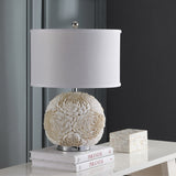 SAFAVIEH Lighting Serina 23-inch White Table Lamp - 16"x16"x23" - 16Wx16Dx23H