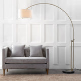 SAFAVIEH Lighting Shalonda 84-inch Led Arc Floor Lamp - 69.5"x16"x84" - Antique Brass - 70Wx16Dx84H