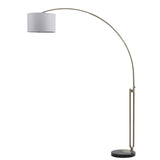 SAFAVIEH Lighting Shalonda 84-inch Led Arc Floor Lamp - 69.5"x16"x84" - Antique Brass - 70Wx16Dx84H