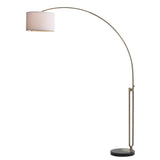 SAFAVIEH Lighting Shalonda 84-inch Led Arc Floor Lamp - 69.5"x16"x84" - Antique Brass - 70Wx16Dx84H